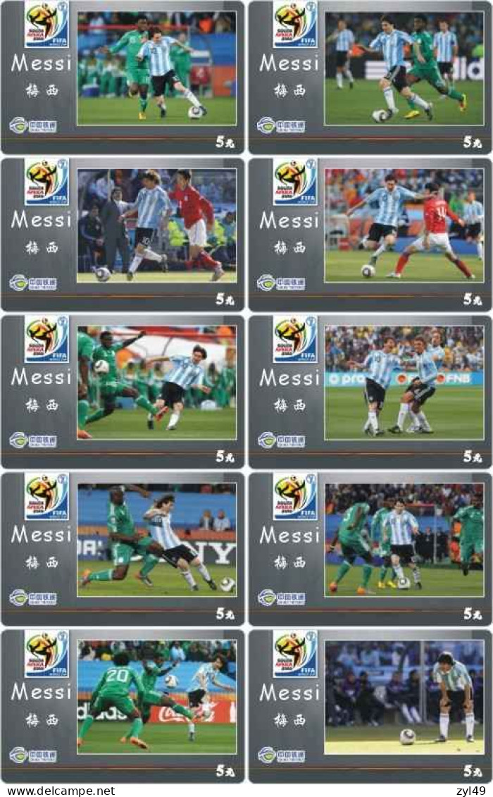 F13003 China phone cards football FIFA World Cup 2010 Messi 85pcs