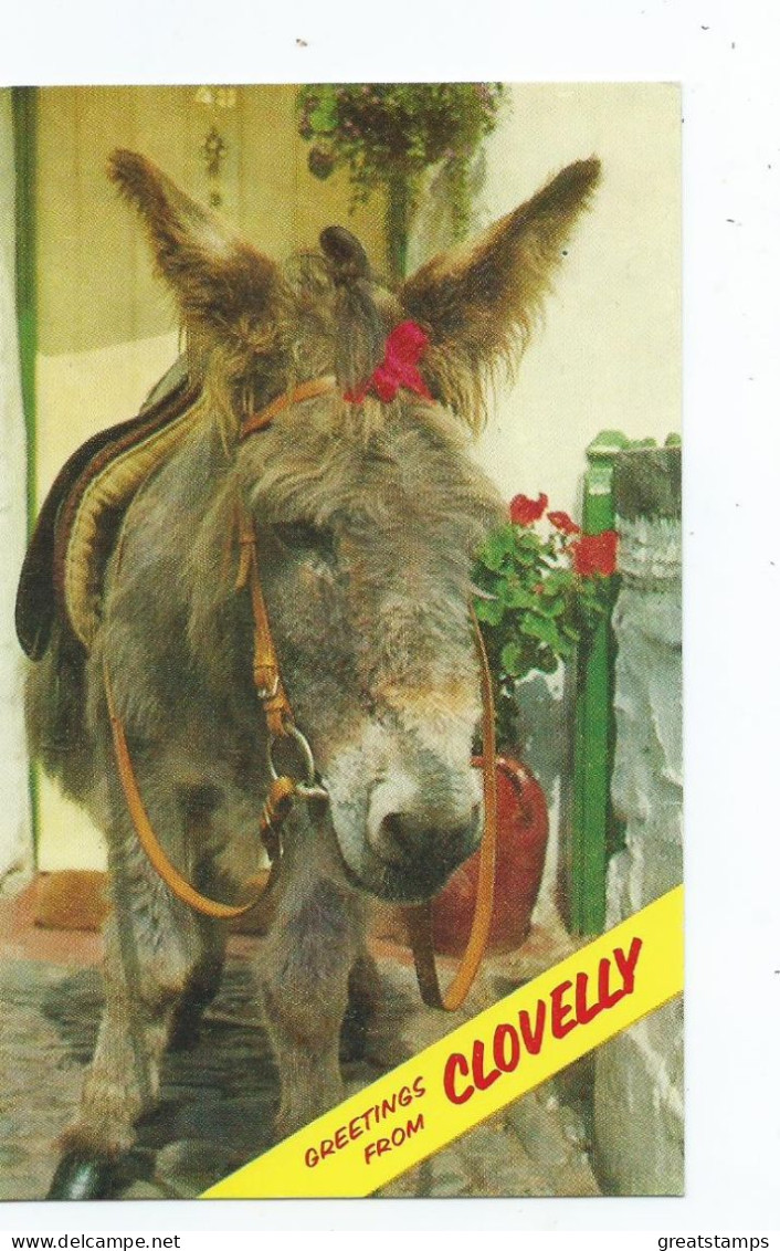 Devon Clovelley Donkey Salmon Posted 1989 - Clovelly