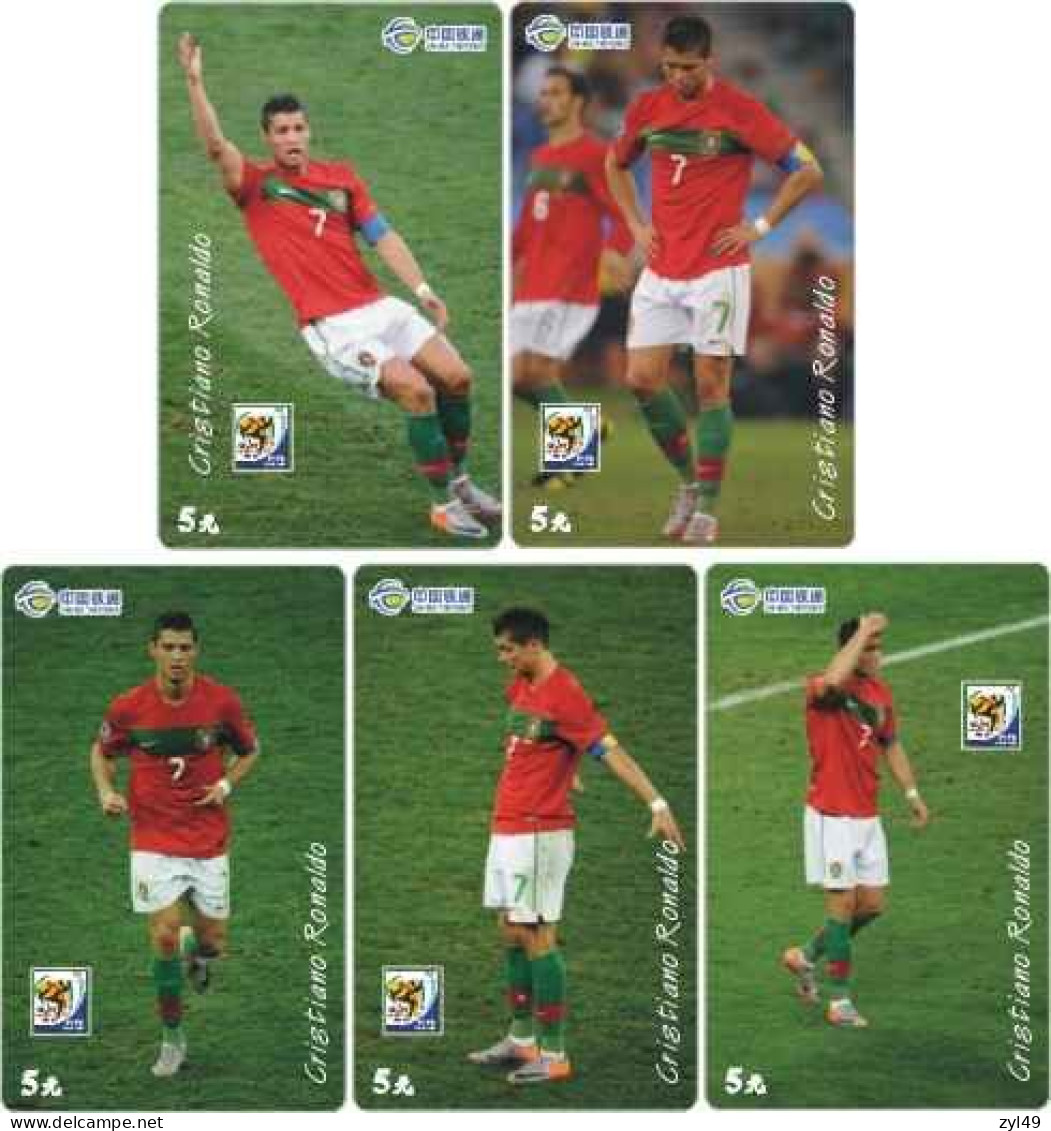 F13004 China phone cards football FIFA World Cup 2010 Cristiano Ronaldo puzzle 75pcs