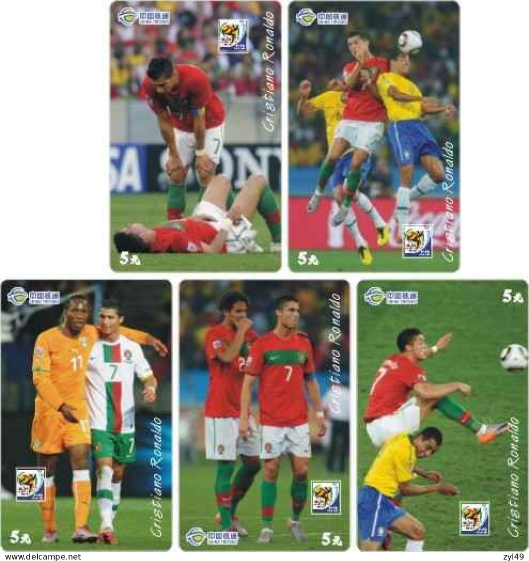 F13004 China phone cards football FIFA World Cup 2010 Cristiano Ronaldo puzzle 75pcs