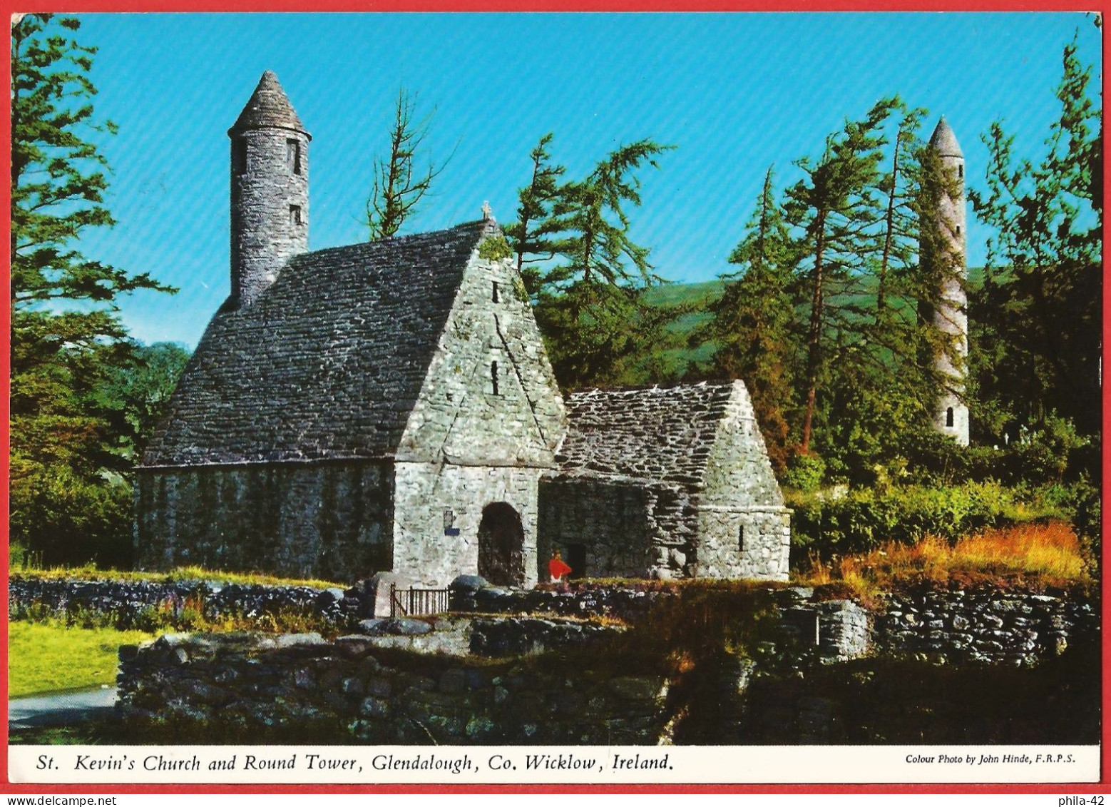 Ireland : Wicklow : Monastery Of Glendalough - Written postcard 1976 Good Condition - Wicklow