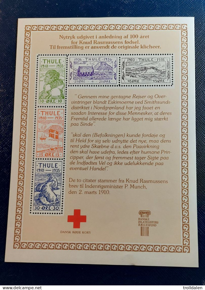 Greenland Thule New Print Red Cross 1979 , Cliche Nr 7 - Thule