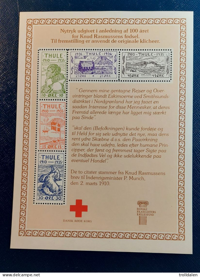 Greenland Thule New Print Red Cross 1979 , Cliche Nr 4 - Thulé