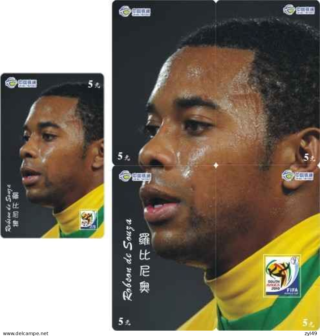 F13006 China Phone Cards Football FIFA World Cup 2010 Robson De Souza 35pcs - Sport