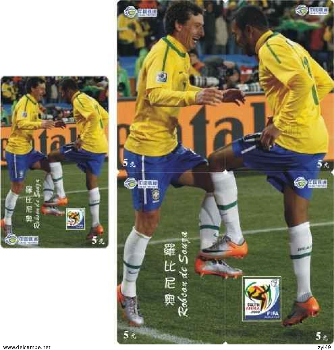 F13006 China phone cards football FIFA World Cup 2010 Robson de Souza 35pcs