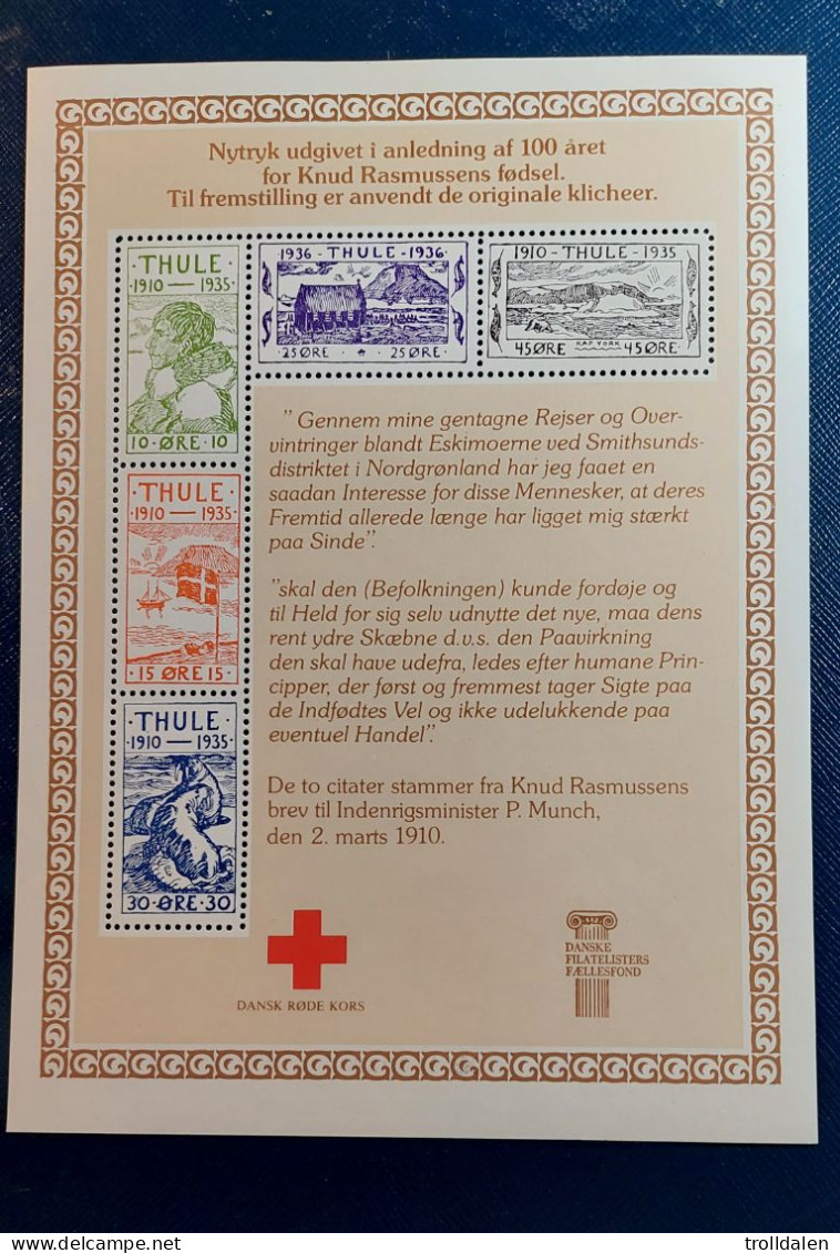 Greenland Thule New Print Red Cross 1979 , Cliche Nr 2 - Thulé