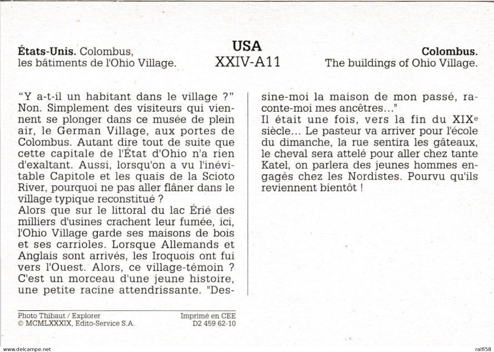 1 AK USA / Ohio * The Buildings Of Ohio Village - Rückseite Bedruckt Siehe Scan * - Columbus