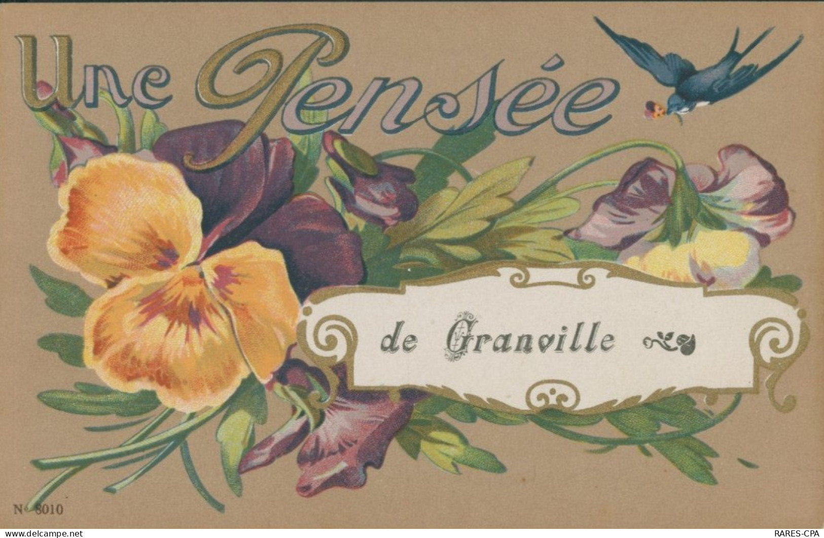 50 GRANVILLE - UNE PENSEE - UN BAISER - AMITIES - SOUVENIR - UN BONJOUR DE GRANVILLELES - LOT DE 5 CPA - SUPERBE - Granville