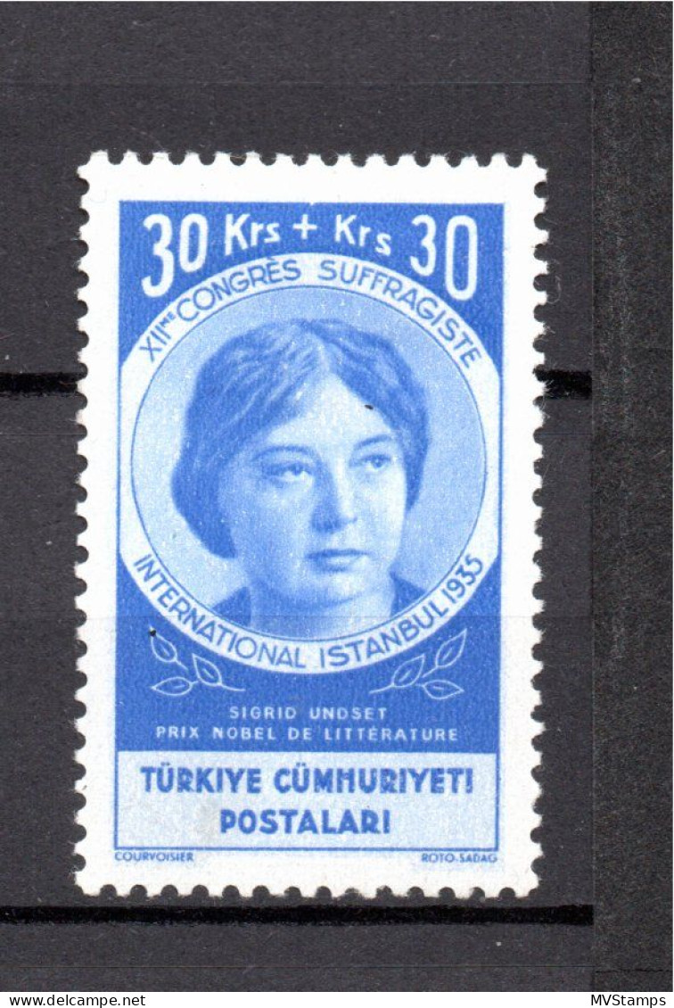 Turkey 1935 Women/Sigrid Undset Stamp (Michel 997) MLH - Ungebraucht