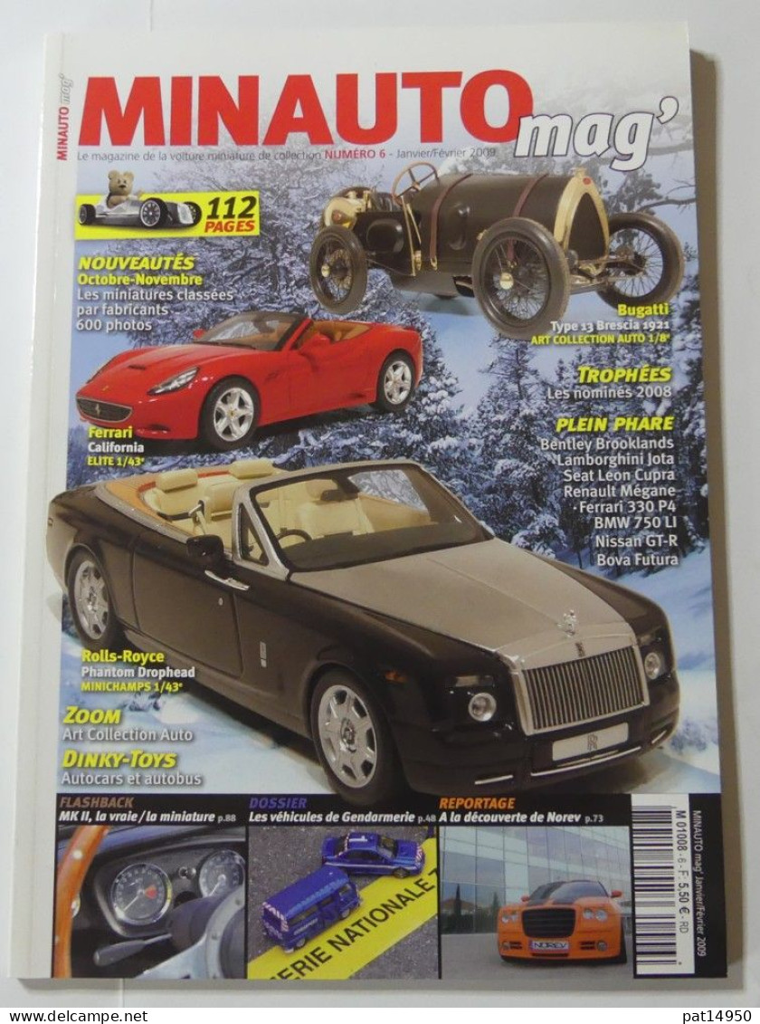 PAT14950 LE MAGAZINE DE LA VOITURE MINIATURE DE COLLECTION MINAUTO MAG N°6 JANVIER FEVRIER 2009 - Zeitschriften