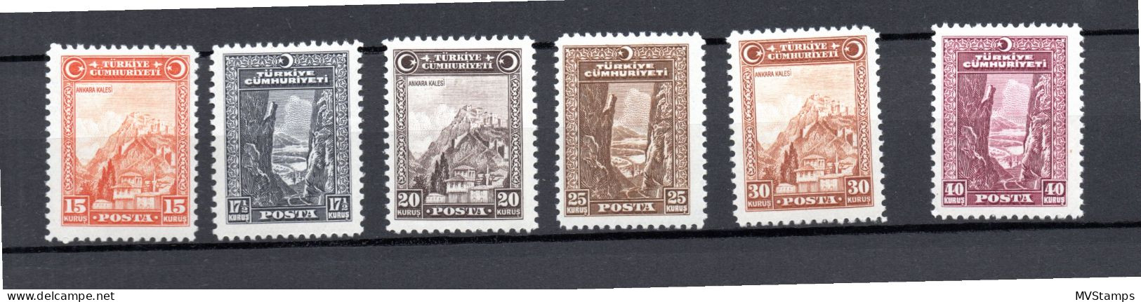 Turkey 1935 (incomplete) Set Kemal Stamps (Michel 891/910) MLH - Unused Stamps