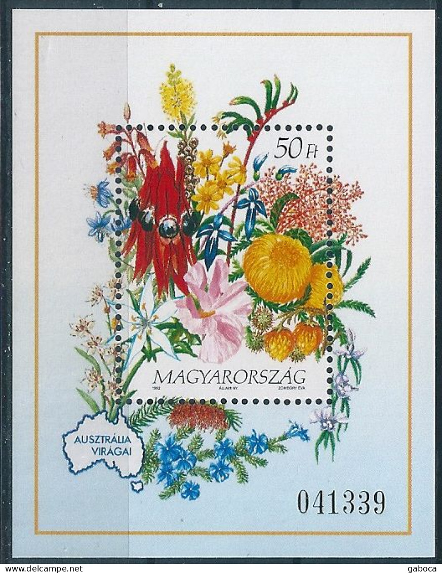 B9099d Hungary Flora Plant Flower Geography Map Australia S/S MNH - Nuevos