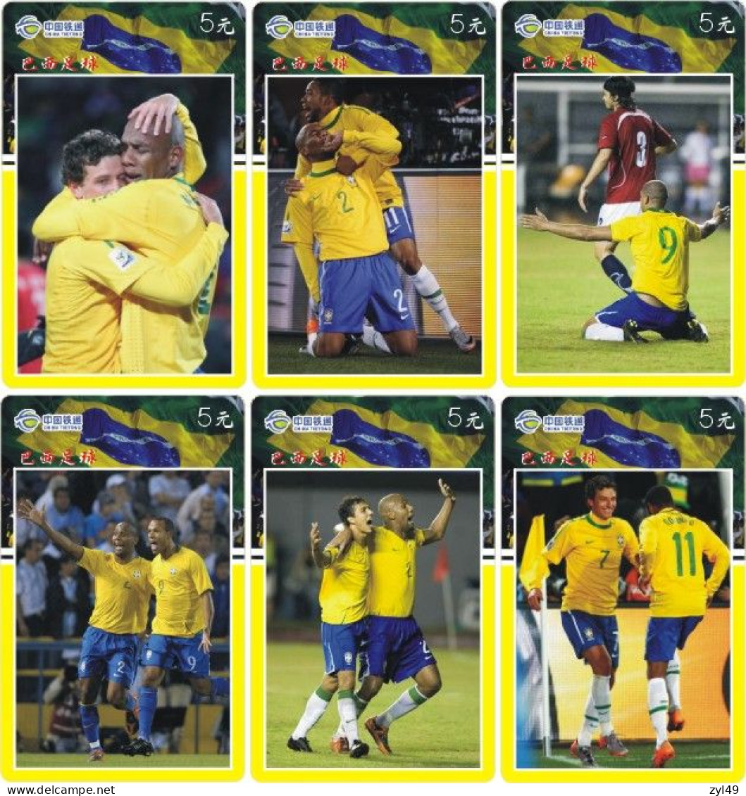 F13009 China phone cards Brazil Football 169pcs