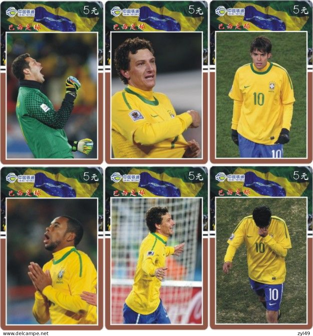 F13009 China phone cards Brazil Football 169pcs