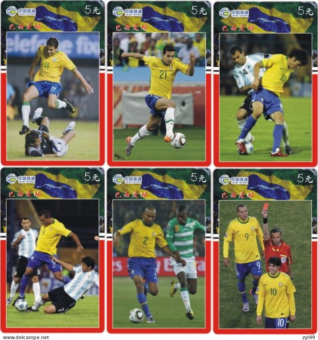 F13009 China phone cards Brazil Football 169pcs