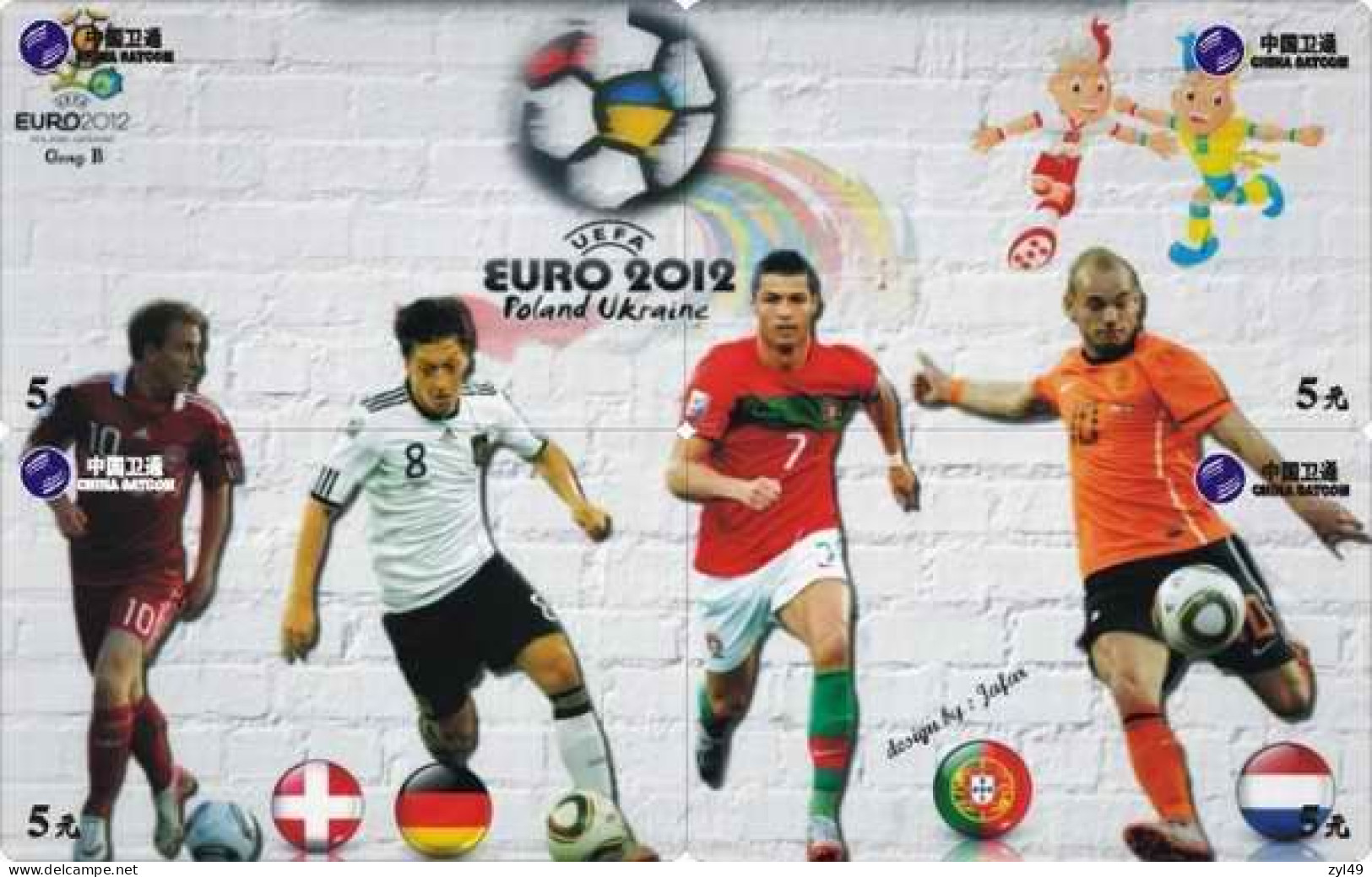 F13010 China Phone Cards Football 2012 UEFA European Championship Puzzle 108pcs - Sport