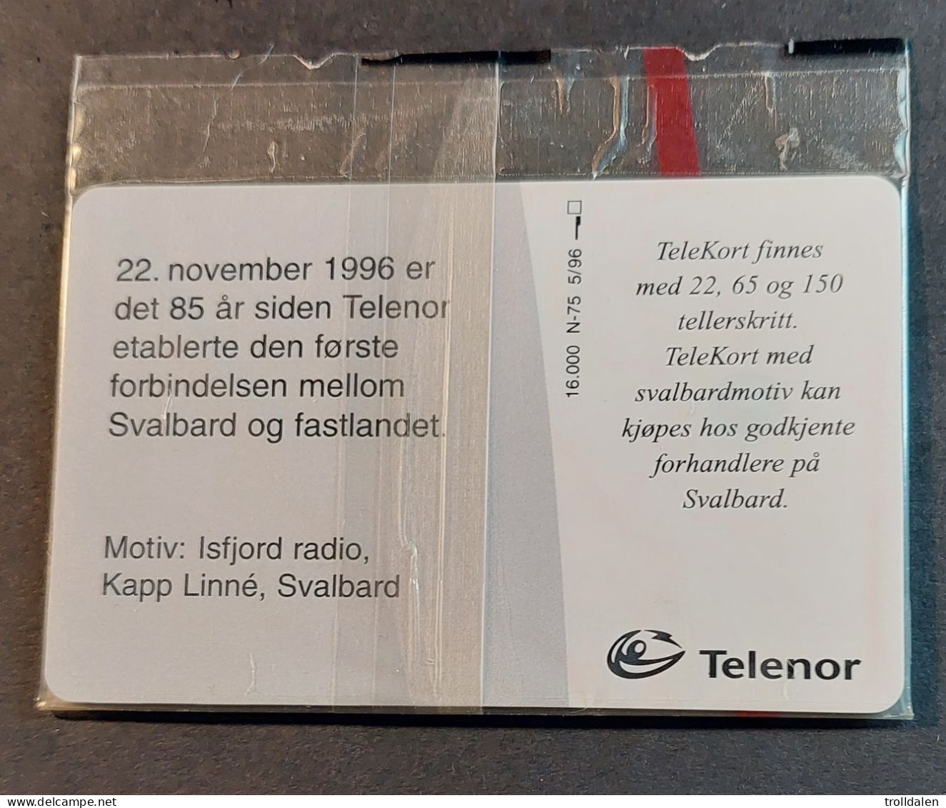 Norway N 75 Isfjord Radio , Svalbard,  ,mint In Blister - Norwegen