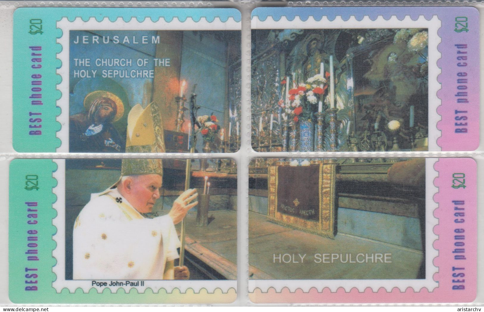 ISRAEL JERUSALEM CHURCH OF THE HOLY SEPULCHRE TOMB OF JESUS POPE JOHN PAUL II 6 PUZZLES - Puzzles