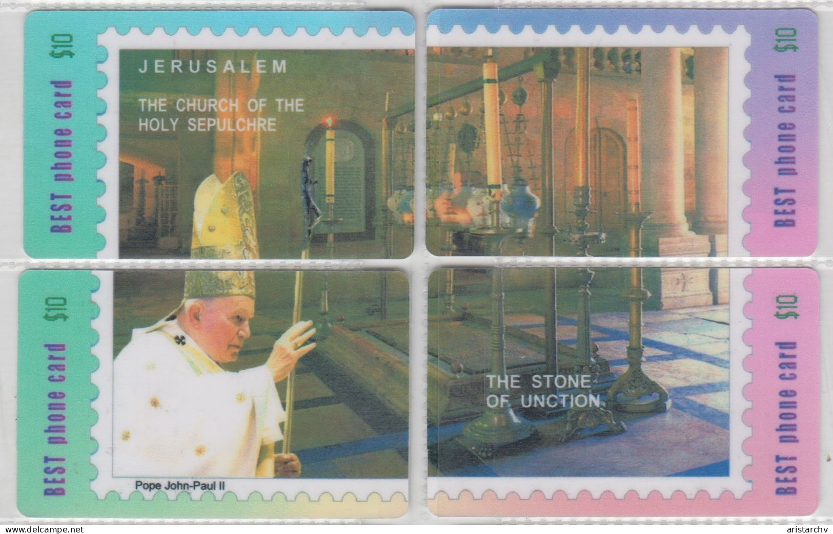 ISRAEL JERUSALEM CHURCH OF THE HOLY SEPULCHRE TOMB OF JESUS POPE JOHN PAUL II 6 PUZZLES - Puzzles