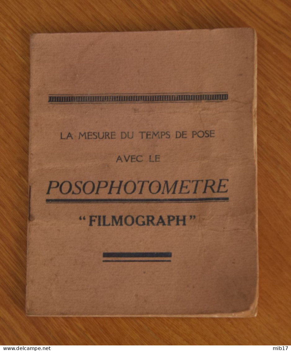 Posophotomètre FILMOGRAPH ( posemètre pour plaque photo ) avec notice