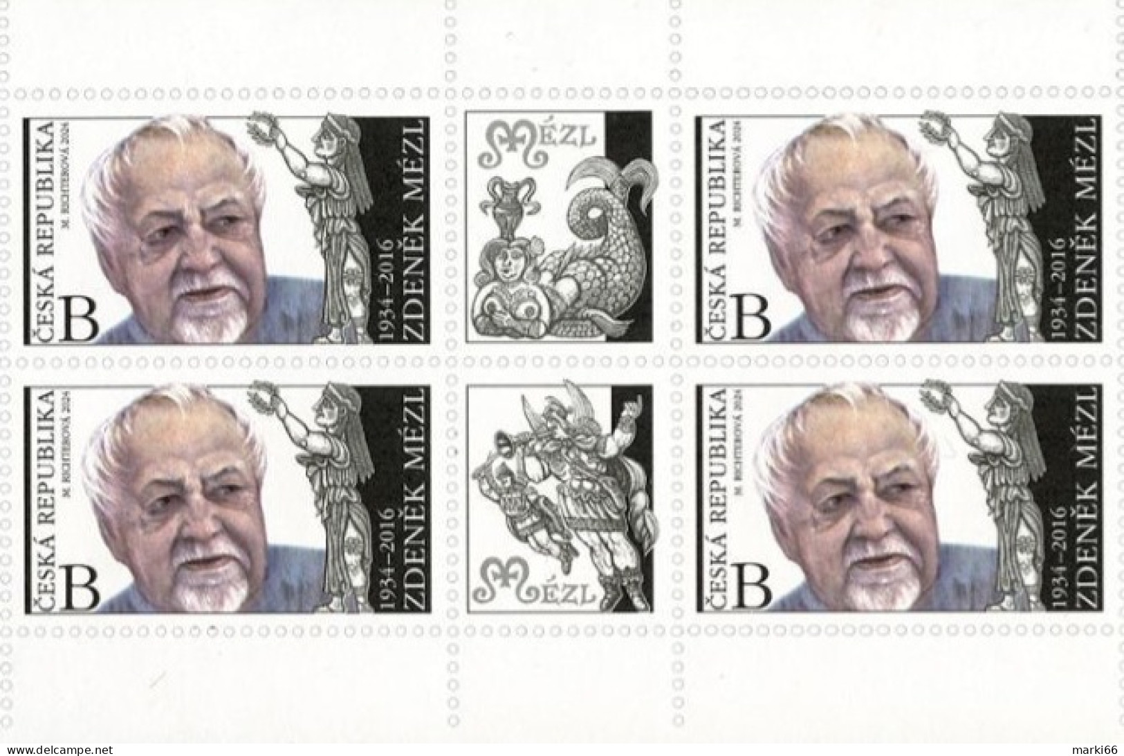 Czech Republic - 2024 - Tradition Of Czech Stamp Design - Zdenek Mezl - Mint Booklet Stamp PANE - Unused Stamps