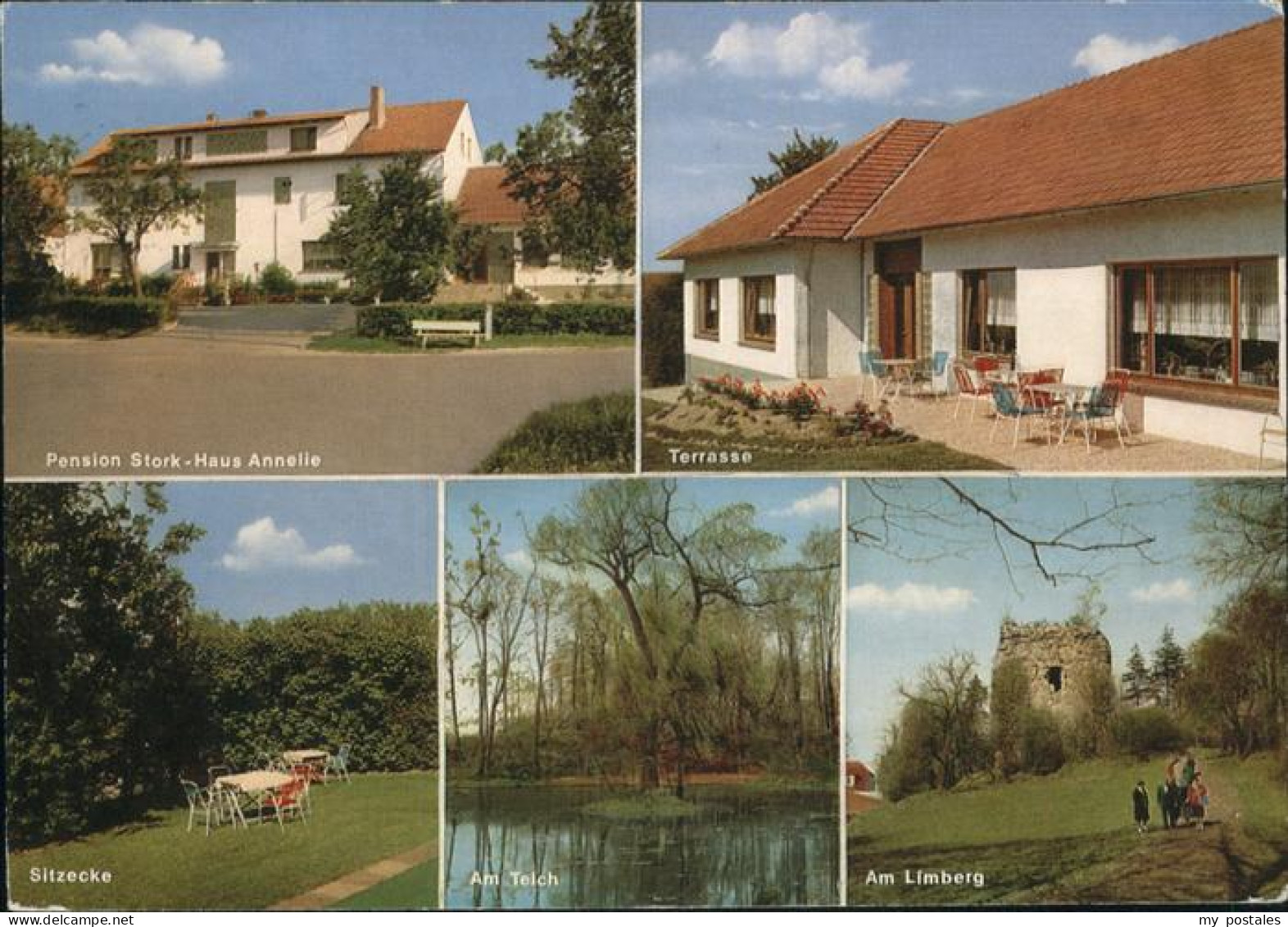 41396413 Bad Holzhausen Luebbecke Pension Stork Haus Annelie Terrasse Teich Limb - Getmold