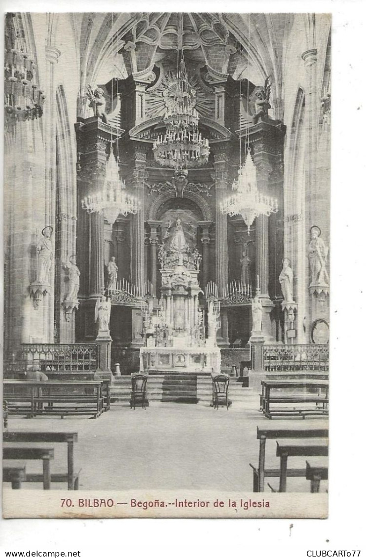 Bilbao Ou Viscaya (Espagne, Pais Vasco) : Interior De La Iglesia En 1910 PF. - Vizcaya (Bilbao)