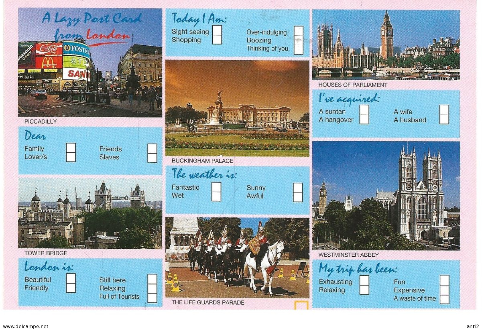 Postcard  From Great Britain, London, Buckingham Palace , Tower, Westminster Abbey, - Buckingham Palace