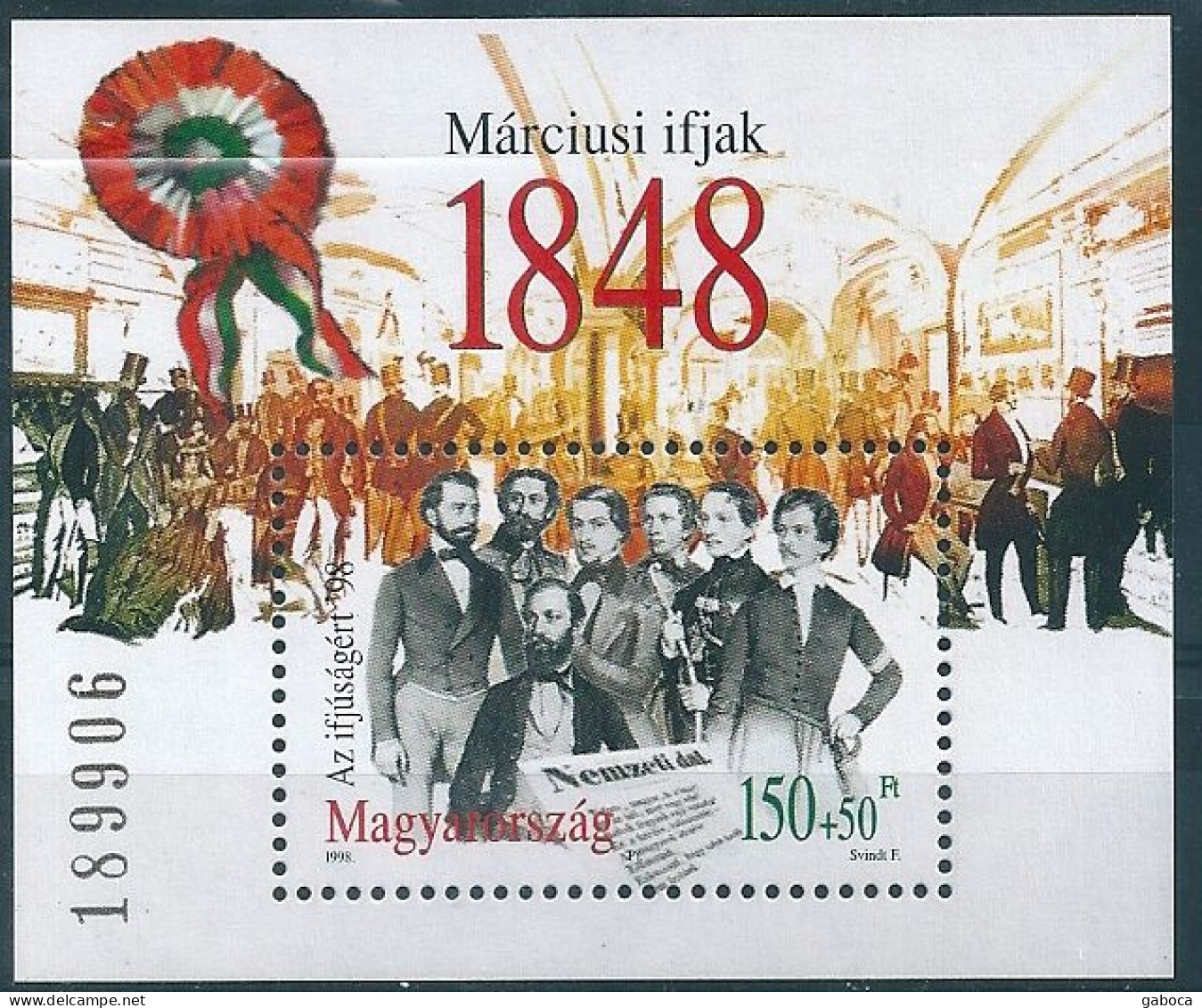 C0085 Hungary History Revolution Youth Tricolour Literature S/S MNH - Nuevos