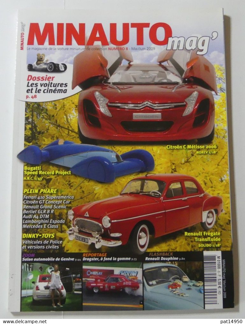 PAT14950 LE MAGAZINE DE LA VOITURE MINIATURE DE COLLECTION MINAUTO MAG N°8 MAI JUIN 2009 - Revues