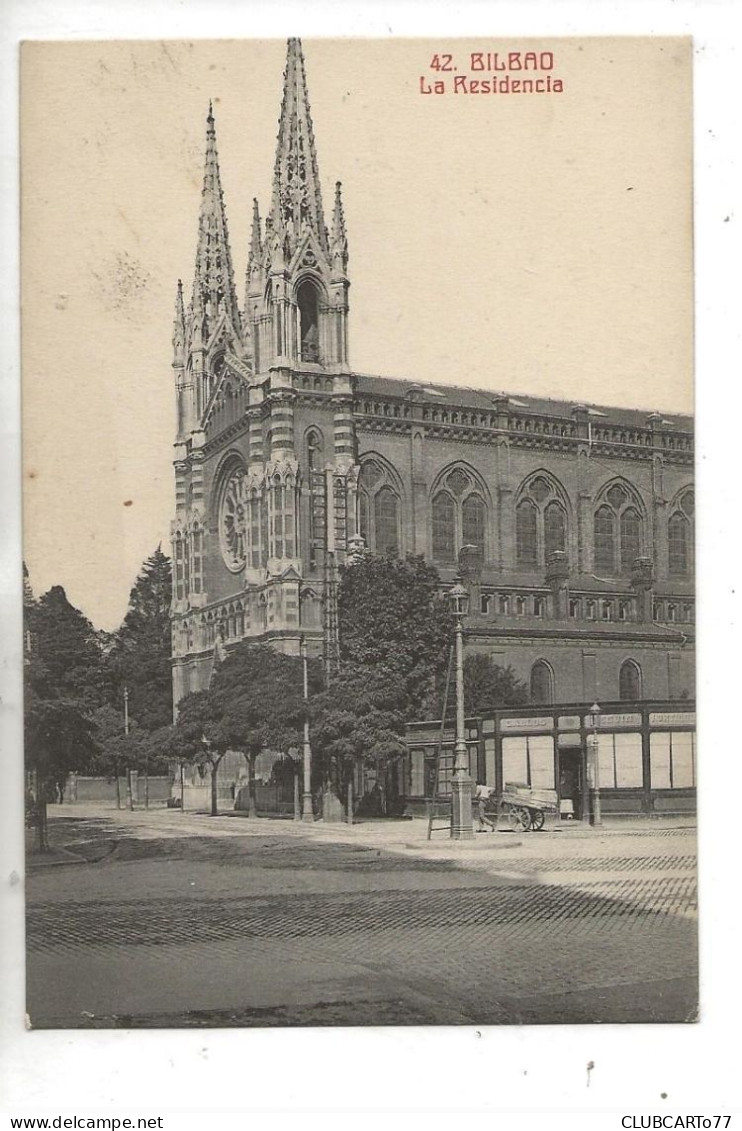 Bilbao Ou Viscaya (Espagne, Pais Vasco) : La Tienda Carlo Frente A La Iglesia De La Residencia  En 1910 (animado)PF. - Vizcaya (Bilbao)