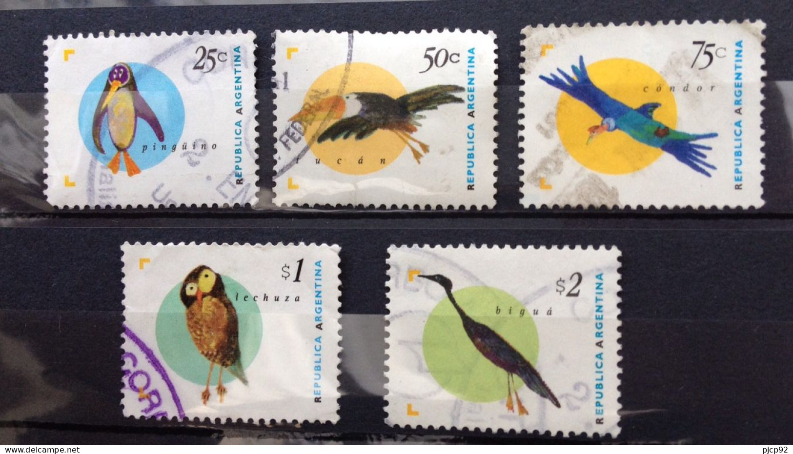 Argentine - 1995 - Oiseaux - 5 Timbres Oblitérés - Used Stamps