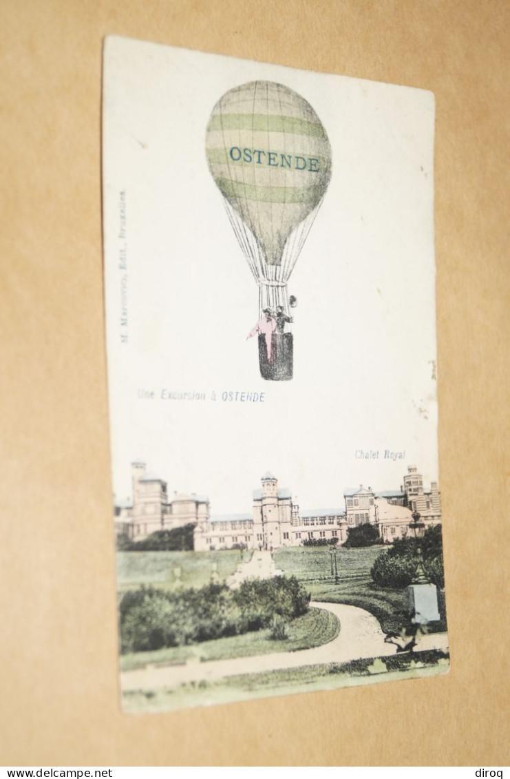 Ostende En Ballon,1909,belle Oblitération De Gembloux, Pour Collection - Oostende