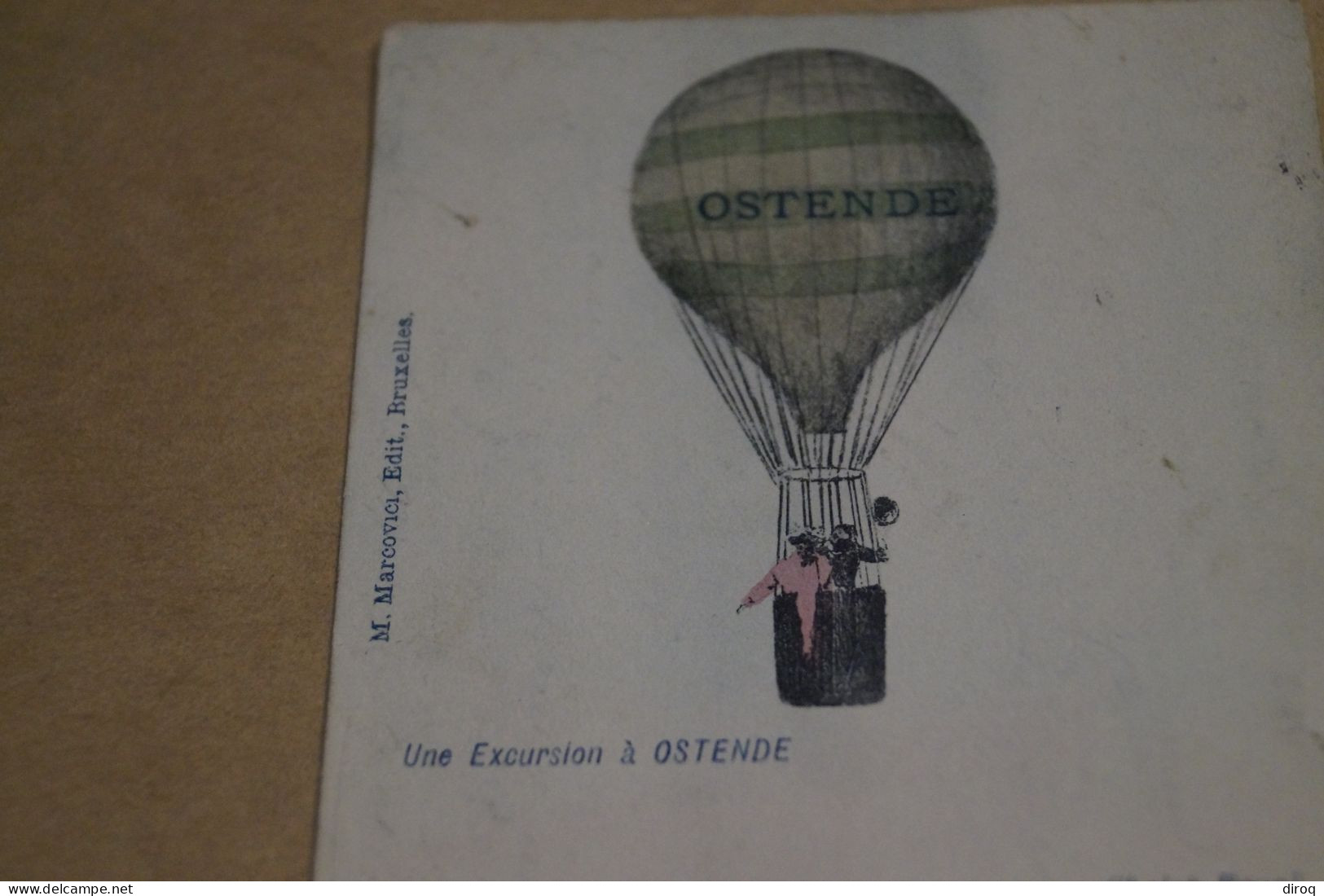 Ostende En Ballon,1909,belle Oblitération De Gembloux, Pour Collection - Oostende