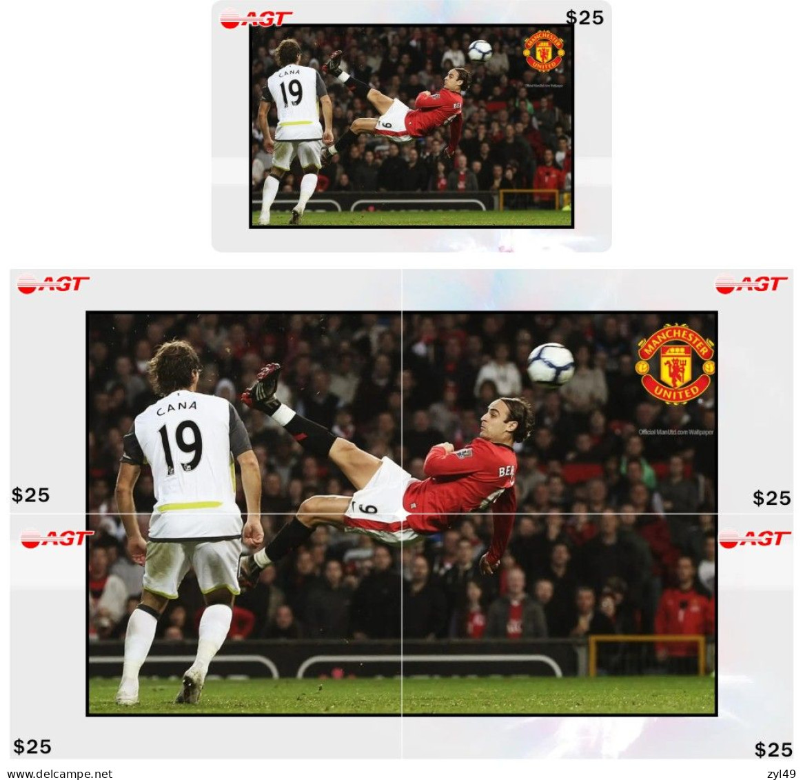 F13013 China phone cards Football Manchester United 100pcs