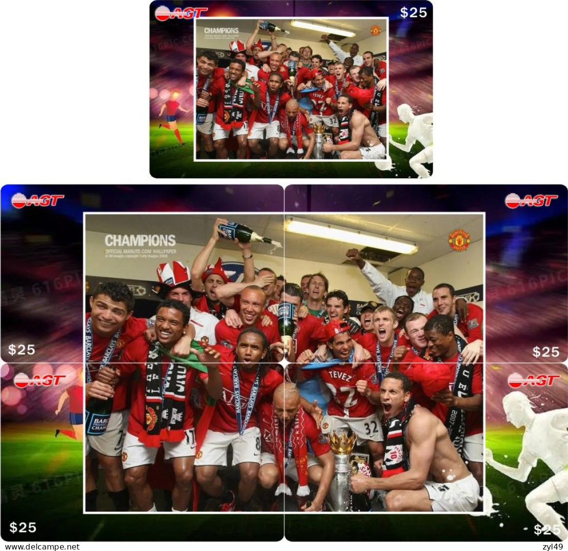 F13013 China phone cards Football Manchester United 100pcs