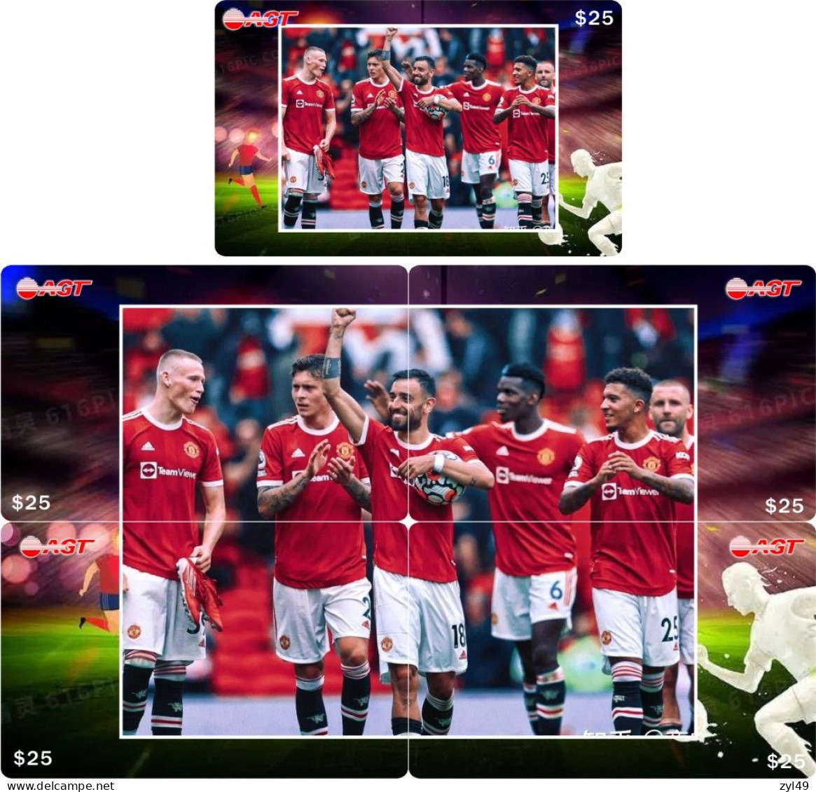 F13013 China phone cards Football Manchester United 100pcs