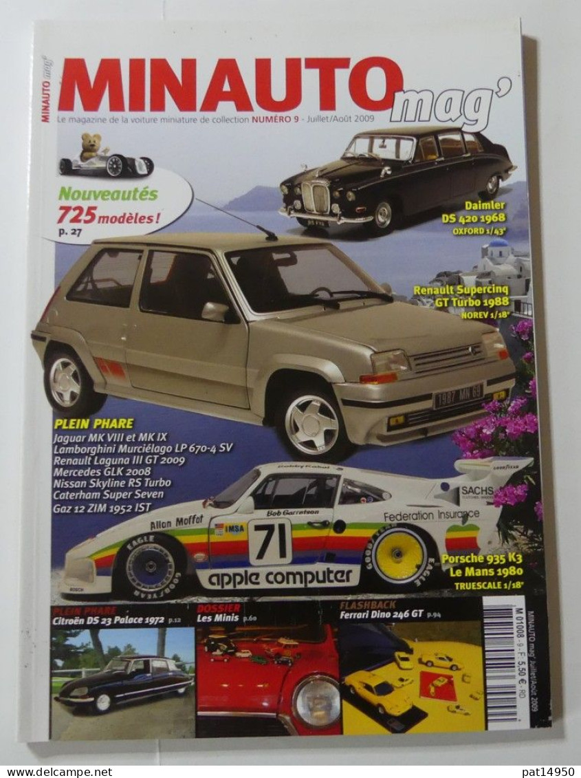 PAT14950 LE MAGAZINE DE LA VOITURE MINIATURE DE COLLECTION MINAUTO MAG N°9 JUILLET AOÛT 2009 - Revues