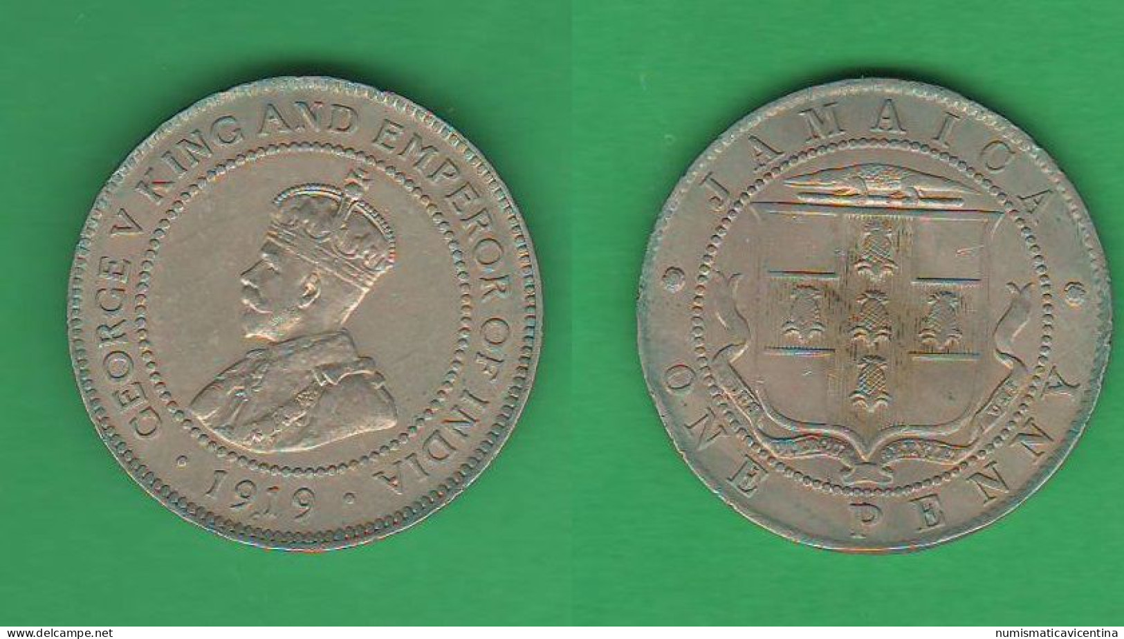 Jamaica 1 One Penny 1919 British Territory Giamaica King George V° - Jamaica