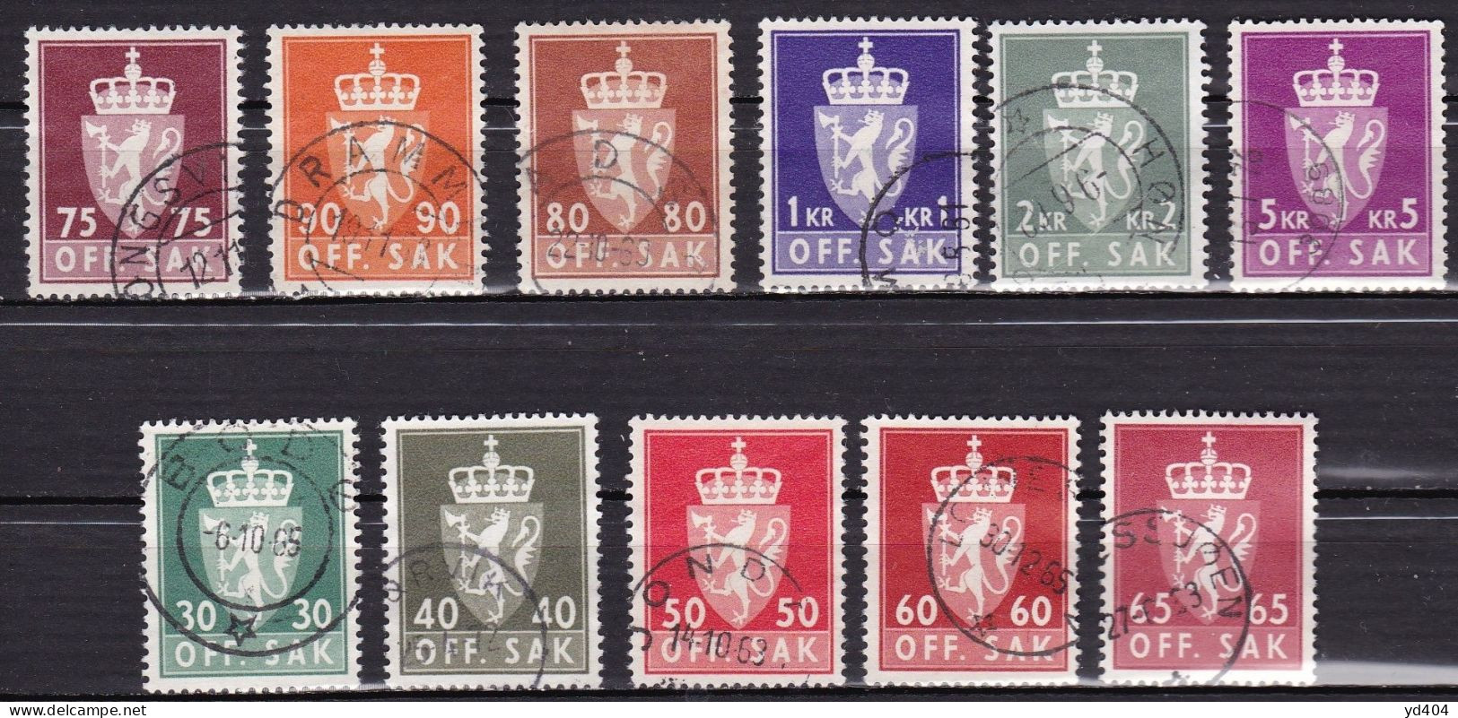 NO607 – NORVEGE - NORWAY - OFFICIAL FULL SETS - 1955-68 – MI # 68x/90x USED 26,70 € - Oficiales