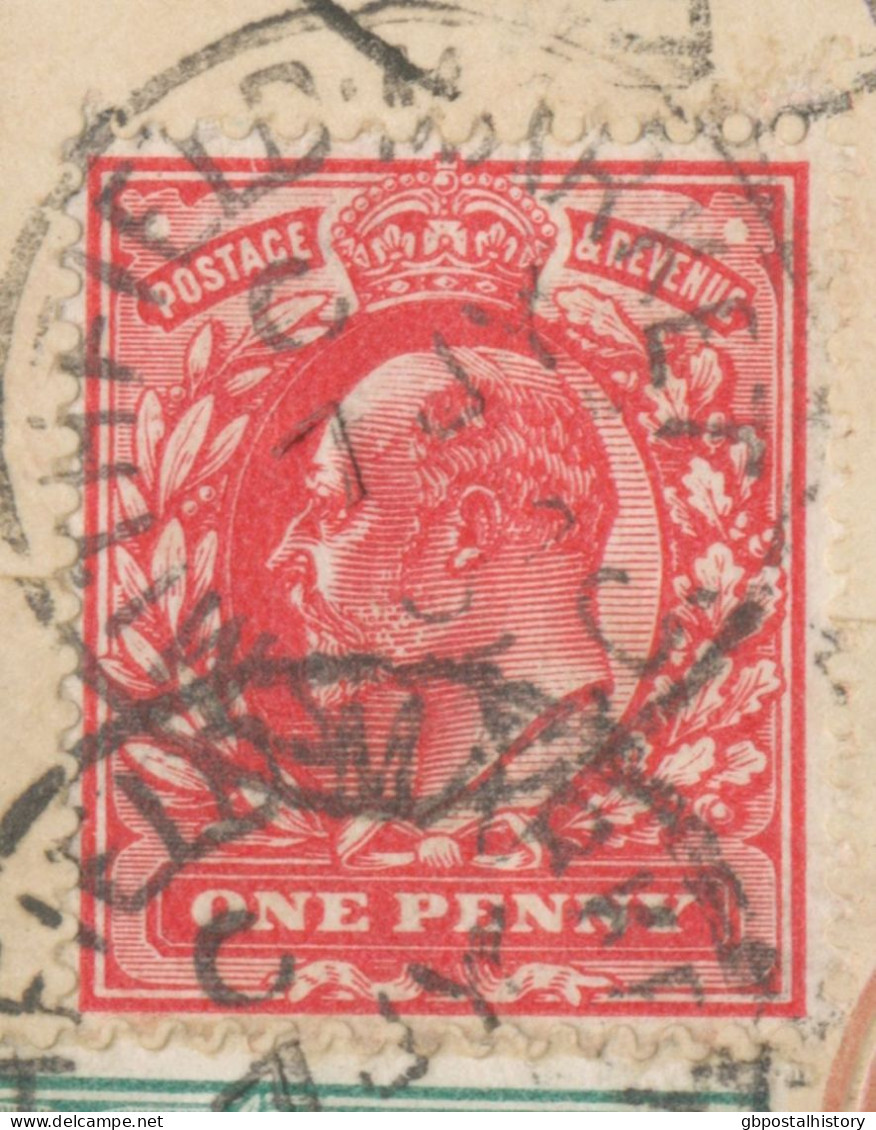 GB 1903 EVII Nice THREE-COLORS-POSTAGE: Postal Stationery Registered Env 3d Uprated With EVII 1/2d And 1d VARIETY: MINOR - Briefe U. Dokumente