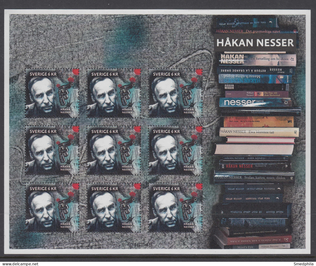 Sweden Souvenir Sheet 2010 - Håkan Nesser MNH ** - Blocs-feuillets