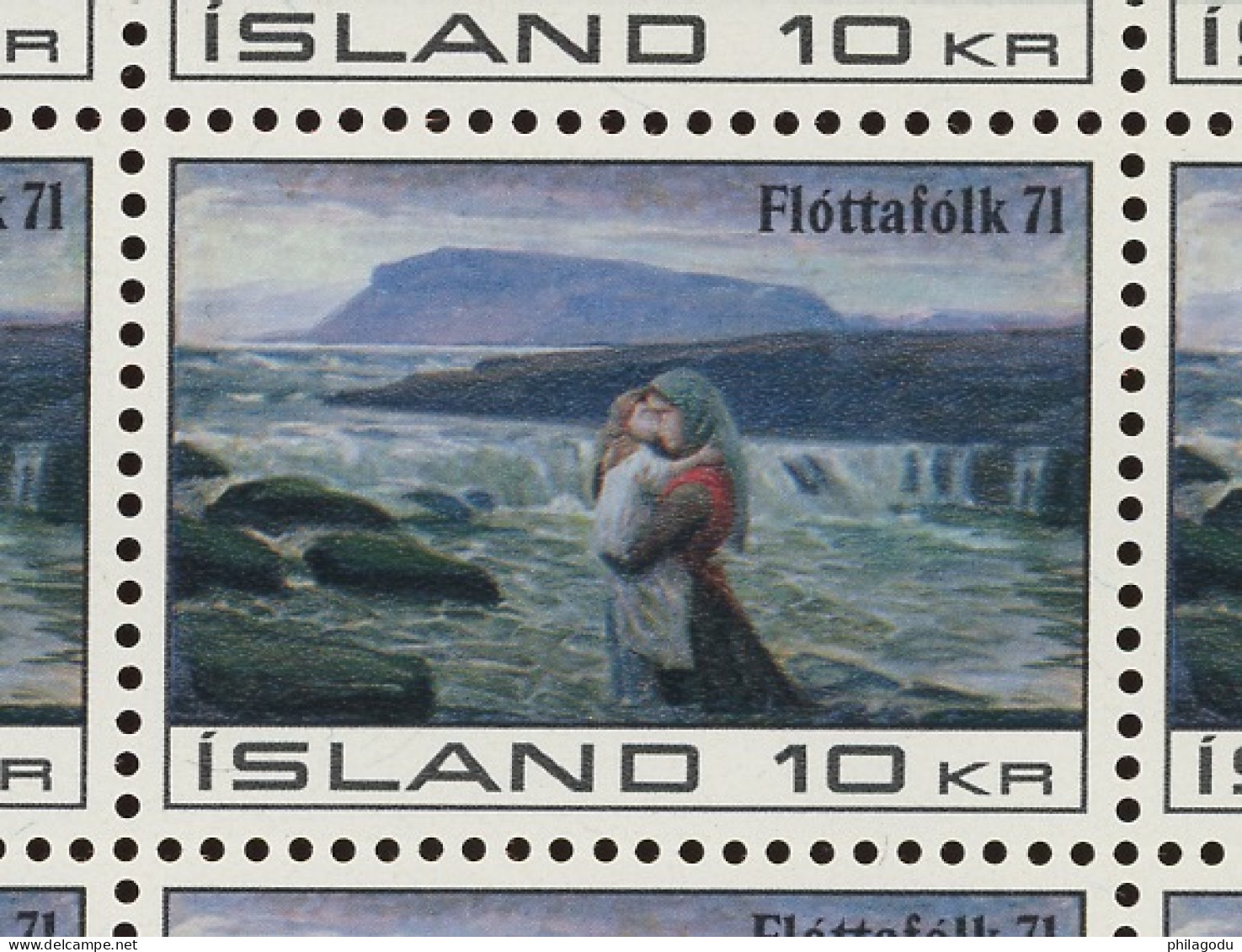 1971 Pour Les Réfugiés.  Yv. 403. X 10 Ex.  Tableau Islandais - Unused Stamps