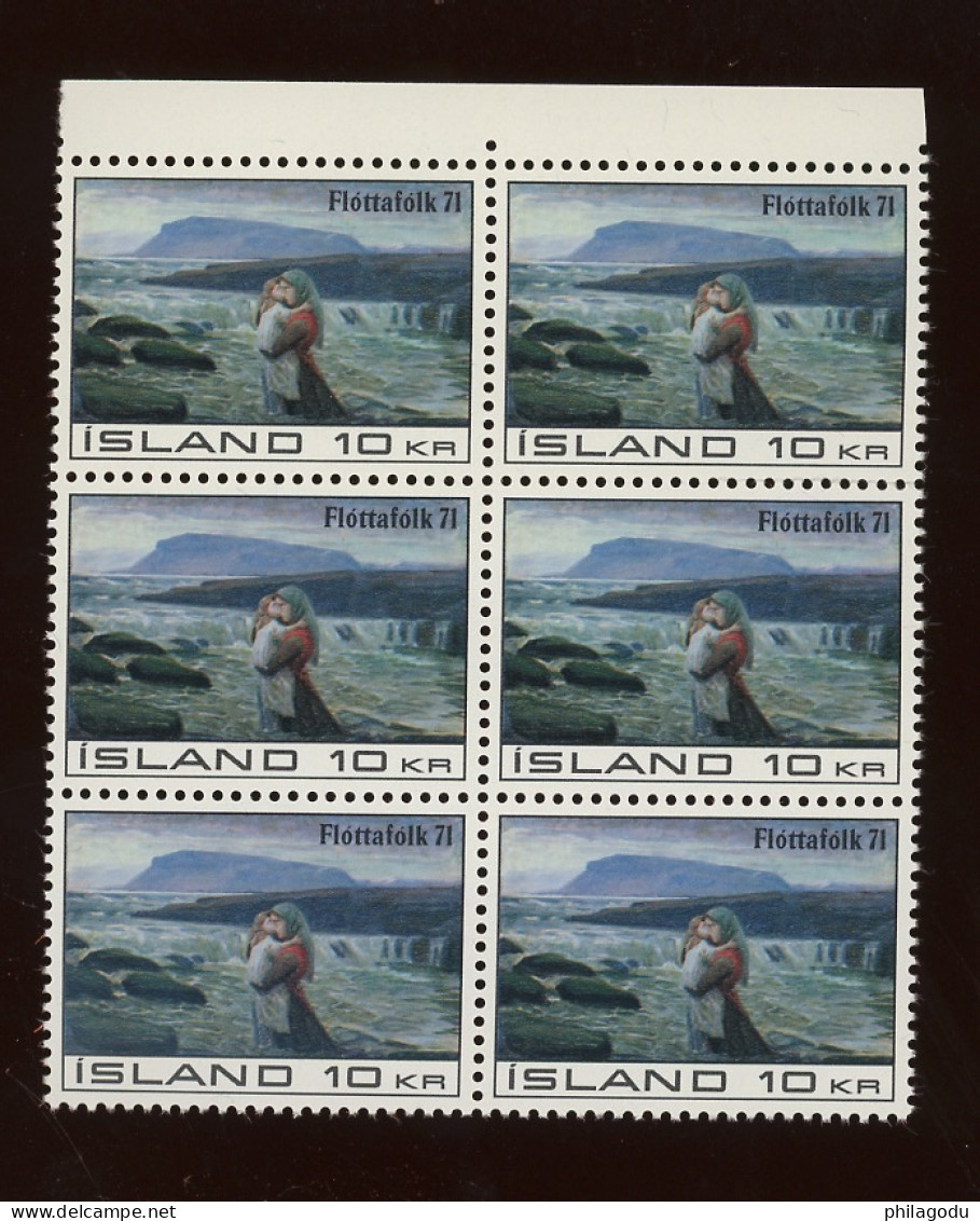 1971 Pour Les Réfugiés.  Yv. 403. X 6 Ex.  Tableau Islandais - Unused Stamps