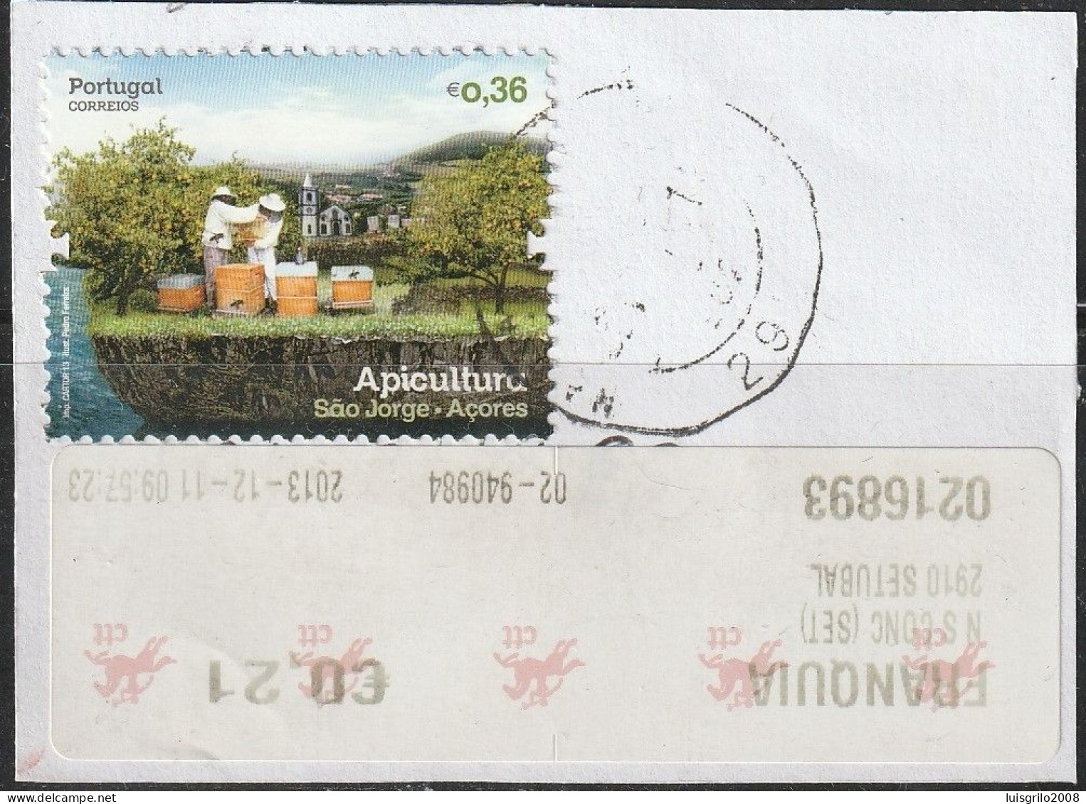 Fragment - Setúbal 2013 -|- Mundifil Nº 4386 . Apicultura Dos Açores - Used Stamps