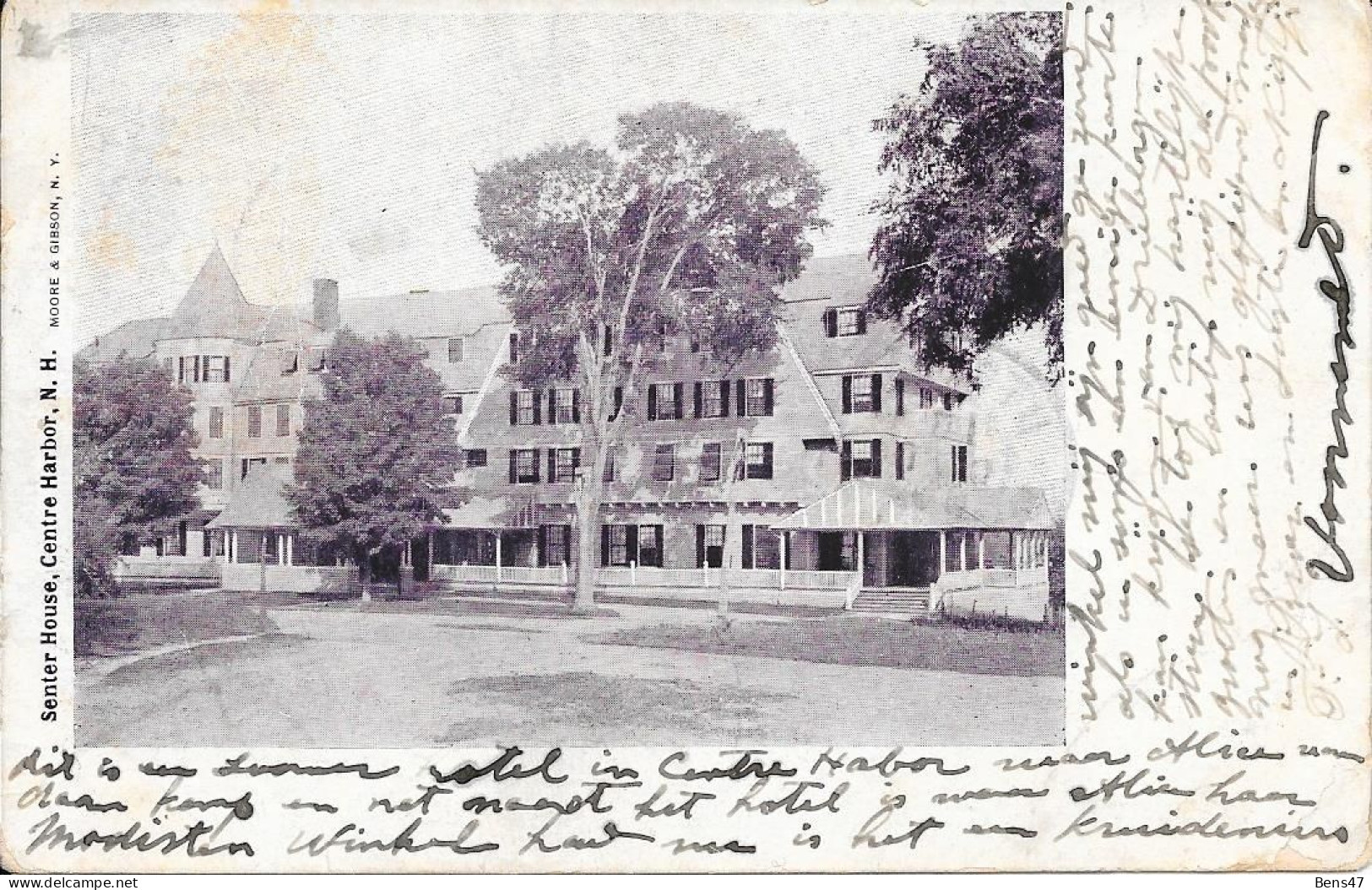 Meredith NH Center Habor Colonial Hotel Posted 6-10-1905 - Sonstige & Ohne Zuordnung