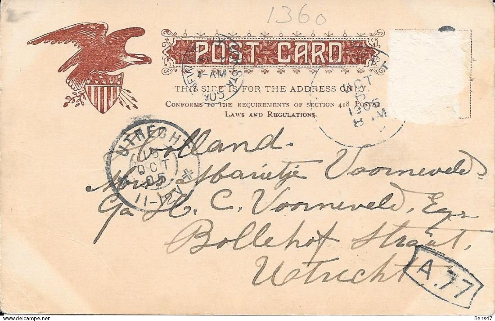 Meredith NH Center Habor Colonial Hotel Posted 6-10-1905 - Altri & Non Classificati