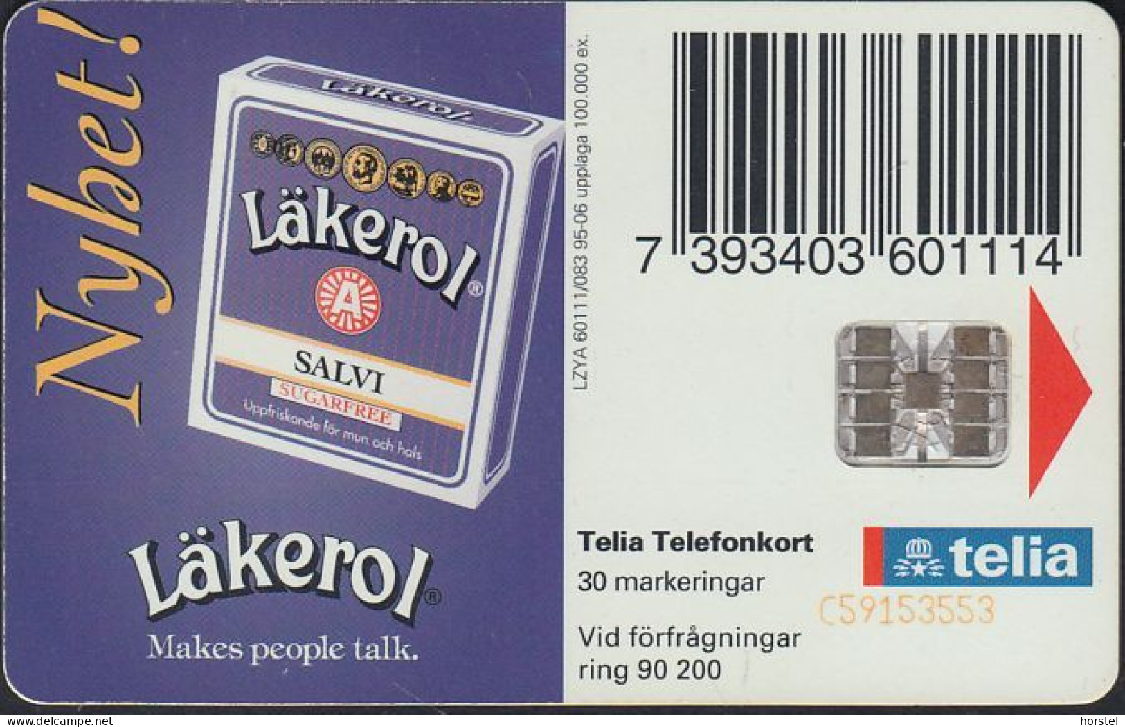 Schweden Chip 117 Lakritze - Läckerol - Salvi (60111/083) - Red BN C59153553 - Suecia