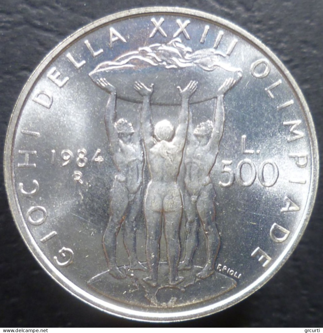 Italia - 500 Lire 1984 - XXIII Giochi Olimpici Estivi, Los Angeles 1984 - Gig# 420 - KM# 114 - 500 Liras