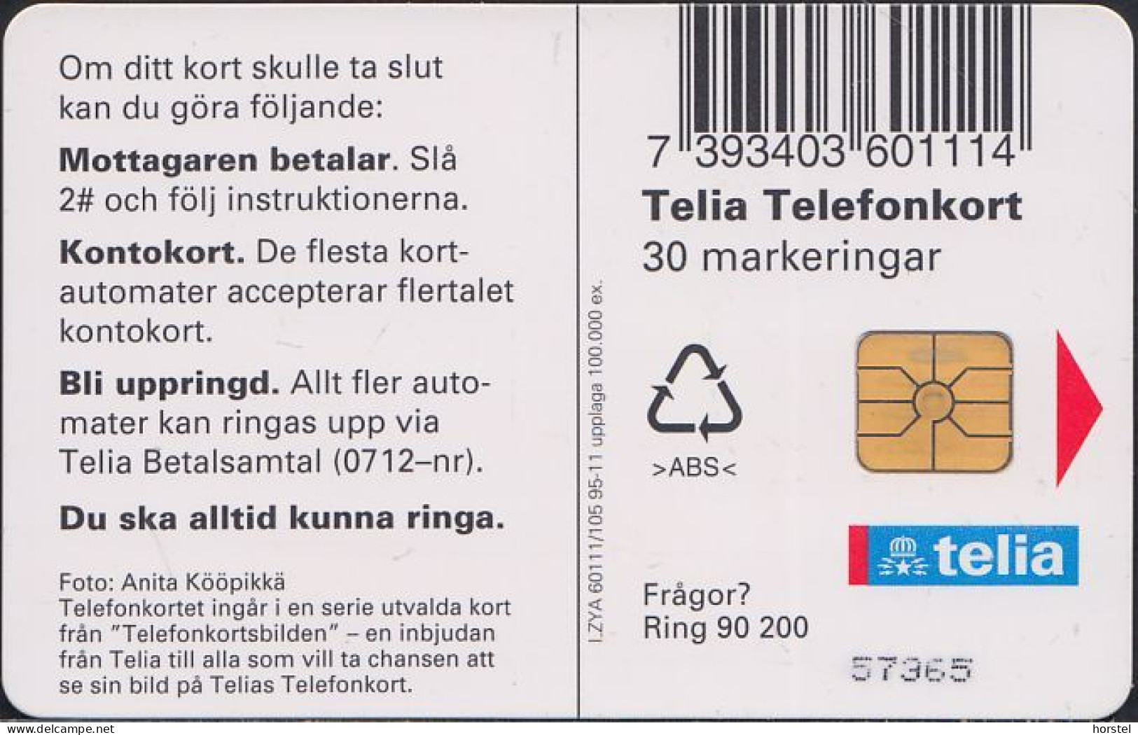 Schweden Chip 128 Little Child In A Phonebox  (60111/105) - 57365 - Sweden